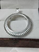 Meistverkaufte Umweltfreundliche 925 Sterling Silber Handgefertigte 25mm Offene Fassung Anhänger-Einstellung 14K Vergoldete Schmuckkomponenten