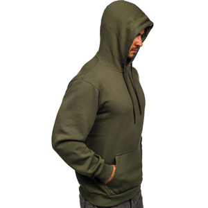 Sudadera con capucha de algodón de lana pesada para hombre, patrón de estampado de invierno de gran tamaño con bolsillo grande, logotipo personalizado, diseño sólido anticontracción - Product Image 5