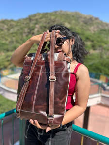 Nouvel arrivage de sac à dos en cuir de vachette de haute qualité en cuir véritable durable pour femmes - Product Image 5