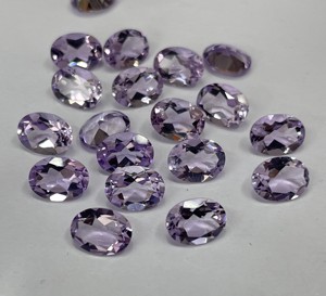 Amatista Rosa natural, corte ovalado, 6x8mm, facetado, suelto, rosa, amatista, corte ovalado, piedra preciosa suelta, calidad superior - Product Image 2