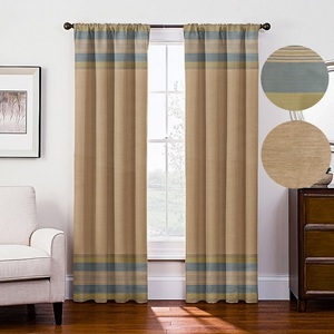 Rideaux de luxe en polyester 100% bon marché de chambre à coucher d'usine de style indien pour les rideaux d'hôtel de salon de fenêtres - Product Image 5