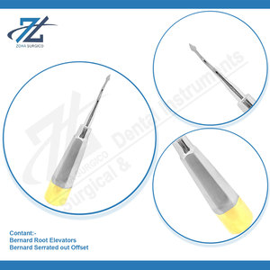 Élévateurs radiculaires d'extraction dentaire Bernard Élévateurs radiculaires manuels en acier inoxydable de haute qualité Conception offset allemande directement Fabricant pakistanais - Product Image 4