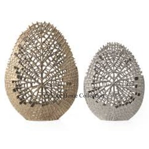 Jarrón decorativo hecho a mano de color plateado para el hogar, Hotel y restaurante a precio flexible, Arte Creativo de mesa de proveedor indio - Product Image 4