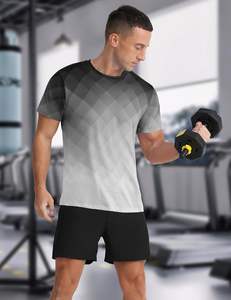 Camiseta atlética para hombre, camiseta de gimnasio de rendimiento, camisetas de manga corta para correr y entrenamiento de secado rápido que absorbe la humedad - Product Image 3