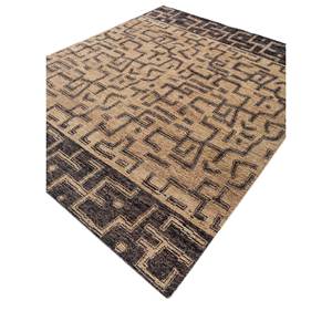 Alfombra Afgana Azul Manifest Tejida a Mano con Patrón Geométrico y Abstracto, Forma Rectangular para Sala de Estar - RE-1502 - Product Image 2