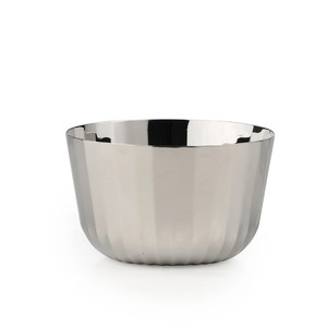 Tazón para servir de acero inoxidable de lujo, acabado plateado decorativo, no tóxico, duradero para el hogar, Hotel, restaurante, fiesta, boda, uso - Product Image 4
