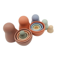 Matryoshka russe poupée gigogne Silicone Montessori blocs empilables jouet jouets éducatifs pour enfants