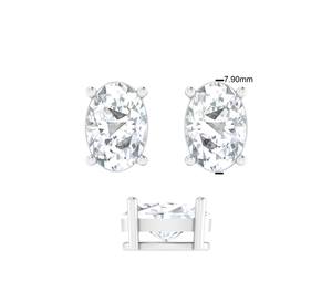 Harnidh Jewels Luxury Women's Fashion <b>Earrings</b> GIA Certified Cushion Cut <b>Moissanite</b> VVS1 925 Silver White Gold Party Wedding - Product Image 1