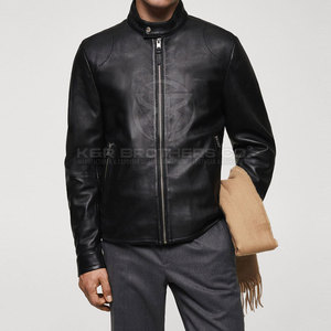 Chaqueta de cuero genuino para hombre, abrigo de invierno, chaqueta de motociclista, prendas de vestir exteriores con estilo, chaqueta de invierno de cuero PU para hombre - Product Image 2