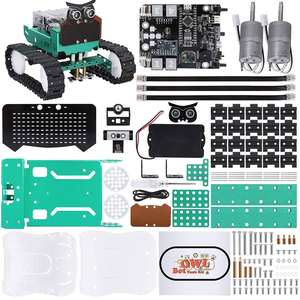 Kit de robotique éducatif OwlBot avec assemblage DIY et conception à chenilles - Product Image 2