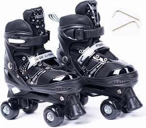 Patins à roulettes pour enfants, patins à roulettes à double rangée pour débutants, chaussures de patinage sûres pour l'extérieur et l'intérieur - Product Image 1