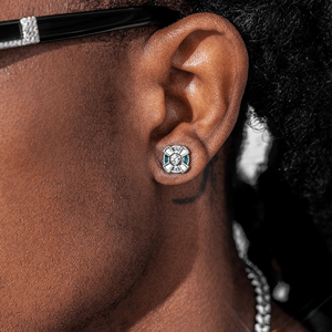 Boucles d'oreilles créoles écologiques en argent sterling 925, serties de diamants de laboratoire, idéales pour cadeau et soirée - Product Image 3