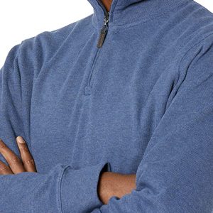 Custom Logo Cotton Polyester Casual Sport Color Matching Oversized 1/4 Quarter <b>Half</b> <b>Zip</b> Cotton Blended <b>Men</b> Cotton <b>Sweatshirt</b> - Product Image 6