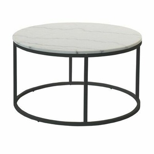 Table basse ronde en marbre, table de centre de maison, cadre en acier inoxydable de haute qualité, vente d'usine - Product Image 6