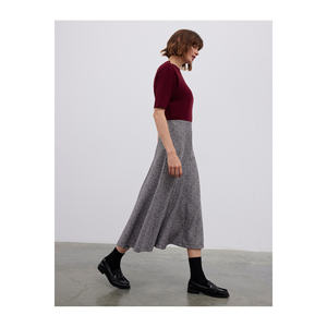 Falda Midi Estampada Cómoda con Cintura Natural en Mezcla de Viscosa - Product Image 4