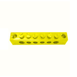 Bloc durable de barre de terre unipolaire en laiton à 6 voies pour les solutions de câblage électrique industrielles et commerciales - Product Image 1