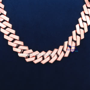 Colliers unisexes en or rose 14KT de qualité supérieure cultivés en laboratoire avec diamant cubain Miami chaîne à maillons personnalisés pour unisexe - Product Image 4