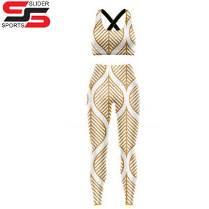 Ensemble de sport 2 pièces pour femmes, de haute qualité, respirant, écologique, grande taille, pour le fitness, le yoga, séchage rapide, spandex/polyester - Product Image 6