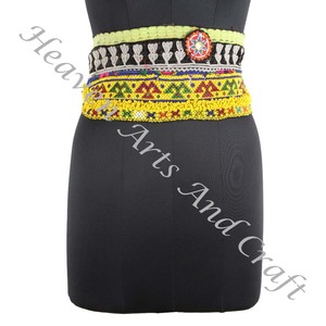 Ceinture vintage de danse du ventre, ceinture traditionnelle afghane, Kuchi Tribal BB055, ceintures de perles faites à la main vintage - Product Image 3