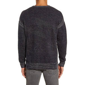 Pull d'hiver à manches longues en coton épais pour hommes, respirant, tricoté à la main, anti-rétrécissement avec logo privé personnalisé - Product Image 3