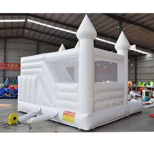 Castillo Inflable Comercial para Niños, Castillo Hinchable con Tobogán Blanco y Piscina de Pelotas de PVC, Tamaño Grande, Fácil de Instalar - Product Image 3
