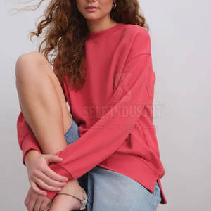 Último estilo invierno cálido ropa casual mujeres palangre sudaderas 100% algodón secado rápido cómodo con logotipo frontal - Product Image 4