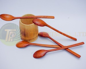 Eco Friendly Kitchen Accessories Mixing and Cooking Wooden <b>Spoon</b> Vietnam Long Handle Wood Soup <b>Serving</b> <b>Spoons</b> in Bulk - Product Image 1