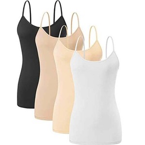 2025 camisetas sin mangas de algodón/fibra de bambú de talla grande para mujer para gimnasio Fitness entrenamiento cuello redondo chaleco para ejercicio de verano de Pakistán - Product Image 3