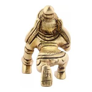 Latón Laddu Gopal Baby Krishna Kanhaiya Murti Idol Estatua Artículo decorativo para el hogar Pieza decorativa-3,8 cm (latón, Oro) - Product Image 4