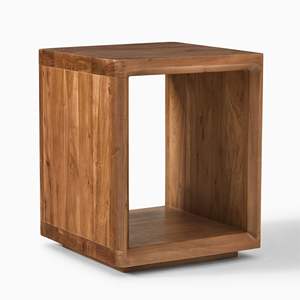 Mesa auxiliar de madera maciza de Acacia única, maximizador de espacio decorativo, resistente a los arañazos, superficie impermeable, ideal para uso doméstico - Product Image 3