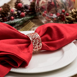 Offre Spéciale haute qualité métal fleur Design décoratif rond de serviette Royal serviette mariage Restaurant hôtel décor - Product Image 2