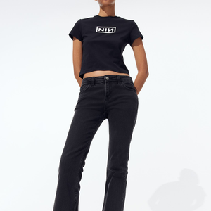 Camiseta personalizada con hombros caídos para mujer, ropa de calle, vestido de algodón, camisetas lisas para mujer, Camiseta larga holgada de gran tamaño para mujer - Product Image 2