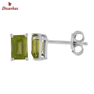 ต่างหูดีไซน์ยอดนิยม925ต่างหูพลอยเพอริดอตเงินสเตอร์ลิงพร้อมส่ง - Product Image 1