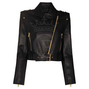 Gran oferta, chaqueta de cuero genuino para mujer, chaqueta de cuero ajustada para mujer, chaqueta de cuero personalizada de buena calidad - Product Image 1