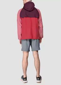 Coupe-vent léger et respirant en patchwork avec bloc de couleur, coupe ajustée avec logo réfléchissant, veste coupe-vent surdimensionnée pour hommes - Product Image 6