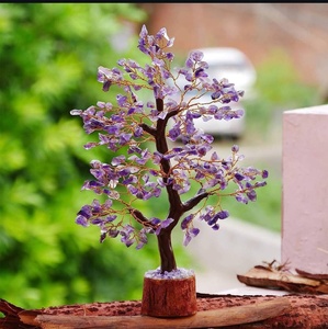 Wholesale Handmade Amethyst Gemstone Feng Shui Tree Figurine <b>Crystal</b> Elegance India Tree <b>for</b> Positivity Genuine Amethyst Love - Product Image 2