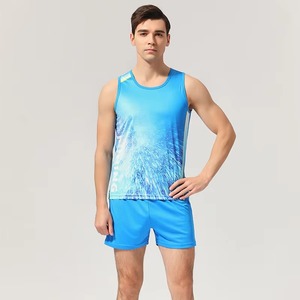Men's Sleeveless Basketball Tank Top Polyester Sports Jersey Quick Dry Team Uniform Custom Logo <b>Athletic</b> Shorts Set - Product Image 1