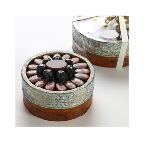 Bol de service de couleur noire de fer de conception avantageuse bol de chocolat décoratif de mariage et d'événement de forme ronde - Product Image 6