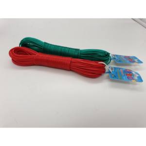 Corde à linge rétractable en PVC de 20 m pour extérieur, murale, avec rouleau en plastique et cintre à linge - Product Image 4