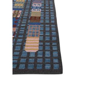 Alfombra de Lana Geométrica Boho Hecha a Mano Adwl-13258, Color Negro Oliva/Azul Ensign, Tejido Plano, Rectangular de 6x9 pies, para Uso Doméstico, para Sala de Estar - Product Image 4