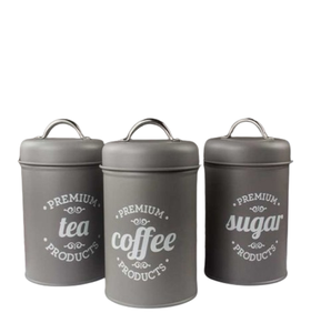 Kitchen Canisters Set with Metal Lids Coffee Sugar Tea Flour <b>Storage</b> Containers Farmhouse Kitchen Decor - Product Image 1