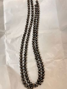 Collar de cuentas de forma redonda facetada de Diamante Negro natural Joyería de diamantes elegantes - Product Image 2