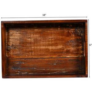 2024 Venta caliente Bandeja de servicio segura para alimentos Suministros Bandeja de servicio de madera maciza personalizada Bandeja de madera de acacia cuadrada de alta calidad - Product Image 2