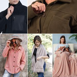 OEM Accepted 100% Organic Memory Anti Pill Polar Fleece Fabric 220 Gsm Plain Dyed Clothing Etc Polyester Meter 180cm Width - Product Image 2