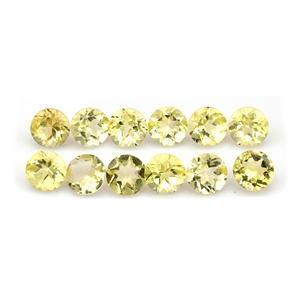 8X8MM Jaune AAA ++ Quartz Citron Naturel Coupe Ronde Facettes Calibré Pierre Précieuse Lâche Fabrication de Bijoux Lot En Gros - Product Image 2