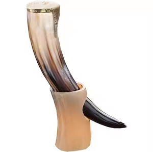 Viking boire de la corne de bière naturel écologique corne de boeuf bière tasse agate prix usine Buffalo Ox Viking boire corne tasse - Product Image 2