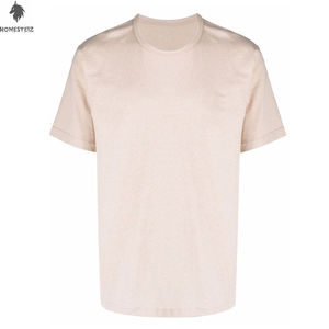 T-shirt de gymnastique à col rond pour hommes femmes 100% coton Logo personnalisé Style Hip Hop Motif solide Haute qualité Teint uni Service OEM - Product Image 1