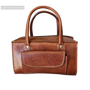 Bolso de Mano Tipo Clutch Unisex de Cuero Genuino Marrón, con Dos Correas de Hombro, Cierre de Cremallera, Diseño Marroquí de Alta Calidad MA - Product Image 1