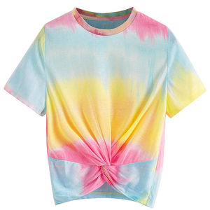 Wholesale 2026 Women's Sleeveless V Neck Tie Dye Tunic Tops <b>T</b> <b>Shirt</b> <b>Dress</b> <b>Summer</b> OEM Streetwear Plus Sizes Available - Product Image 4