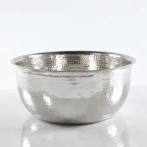 Bol en cuivre de pédicure en métal personnalisé de conception martelée ronde pour le traitement cosmétique de salon de SPA des ongles de pieds produit de qualité - Product Image 2